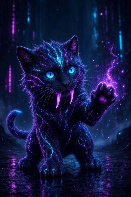 Neon Bestiary collectible artwork from Packd